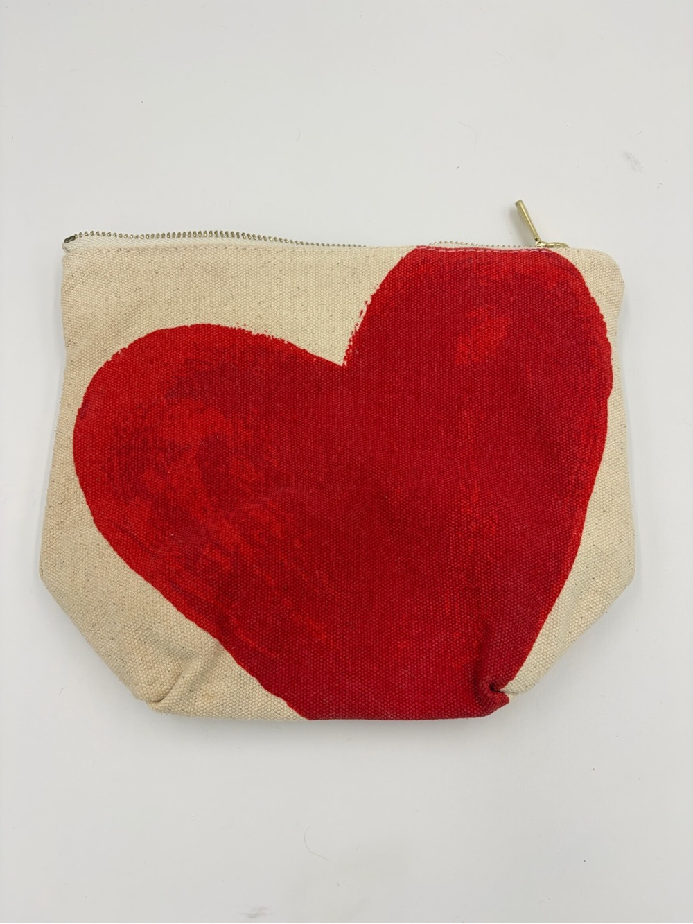 Frances Valentine, Zip Top Designer Pouch  Women’s. Large Heart,  Great Price!